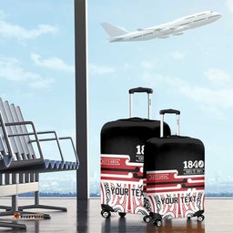 Personalised Toitu Te Tiriti Aotearoa 1840 Luggage Cover Red Kowhaiwhai Puhoro LT9