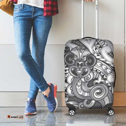 Aotearoa Maori Hei Tiki Luggage Cover Kiwikiwi Kowhaiwhai Puhoro Motif LT9