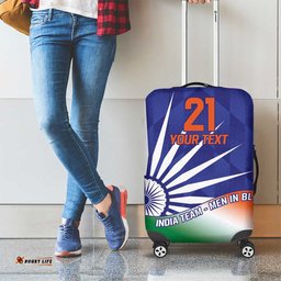 India Cricket Custom Luggage Cover Ashoka Chakra with Flag Style LT9