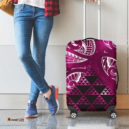 Matariki New Zealand Luggage Cover NZ Niho Taniwha Maori New Year Pink Galaxy LT14