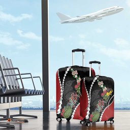 New Zealand Christmas Luggage Cover Flora Map with Birds LT7