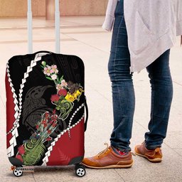 New Zealand Christmas Luggage Cover Flora Map with Birds LT7