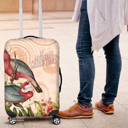 Merry Christmas Aussie Aboriginal Luggage Cover Rosebreasted Cockatoo Pastel LT7