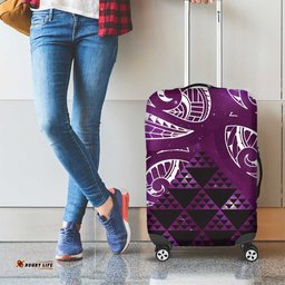 Matariki New Zealand Luggage Cover NZ Niho Taniwha Maori New Year Purple Galaxy LT14