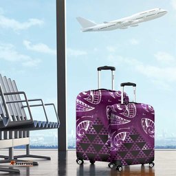 Matariki New Zealand Luggage Cover NZ Niho Taniwha Maori New Year Purple Galaxy LT14