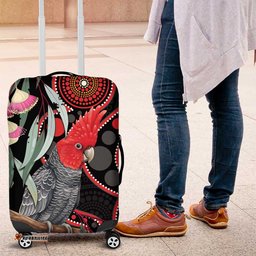 Gang-gang Cockatoo Australia Luggage Cover Eucalyptus Blossoms Aboriginal Art LT14