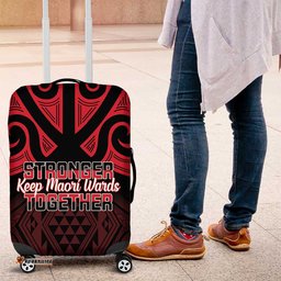 Keep Maori Wards New Zealand Luggage Cover Stronger Together Aotearoa Taniko LT14