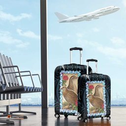 New Zealand Weka Luggage Cover Maori Hen Koru Pattern LT05