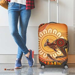 Indigenous Kangaroo Australia Luggage Cover Australian Aboriginal Art Proud LT14