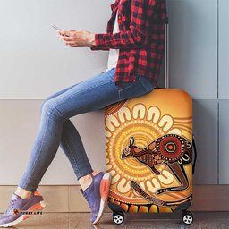 Indigenous Kangaroo Australia Luggage Cover Australian Aboriginal Art Proud LT14