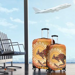 Indigenous Kangaroo Australia Luggage Cover Australian Aboriginal Art Proud LT14