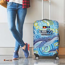 NAIDOC Week 2026 Luggage Cover Dreaming of Whales Aboriginal Dot Art LT9