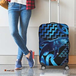Humpback Whale Matariki New Zealand Luggage Cover NZ Maori Paikea Poutama Luxury Blue LT14