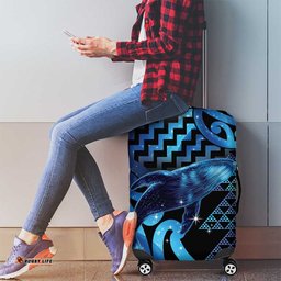 Humpback Whale Matariki New Zealand Luggage Cover NZ Maori Paikea Poutama Luxury Blue LT14