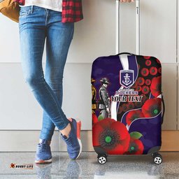 Fremantle Dockers ANZAC Personalised Luggage Cover Lest We Forget Poppy Camo LT9