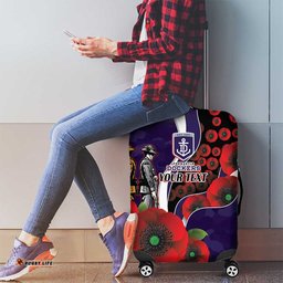 Fremantle Dockers ANZAC Personalised Luggage Cover Lest We Forget Poppy Camo LT9