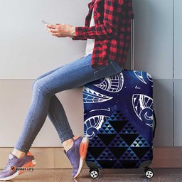 Matariki New Zealand Luggage Cover NZ Niho Taniwha Maori New Year Blue Galaxy LT14