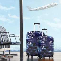 Matariki New Zealand Luggage Cover NZ Niho Taniwha Maori New Year Blue Galaxy LT14