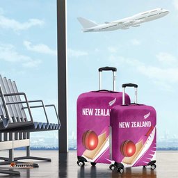 New Zealand Cricket Luggage Cover Kiwi Birds Haka Dance Pink Fern Sporty Style LT03