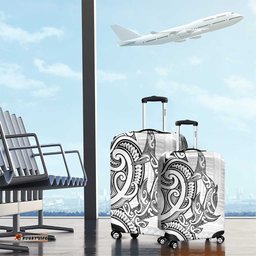 New Zealand Hammerhead Shark Luggage Cover Maori Haehae Mangopare White LT14