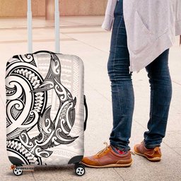 New Zealand Hammerhead Shark Luggage Cover Maori Haehae Mangopare White LT14