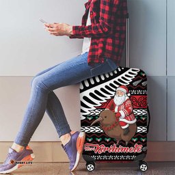 New Zealand Kiwi Santa Christmas Luggage Cover He Wairua Kirihimete LT9
