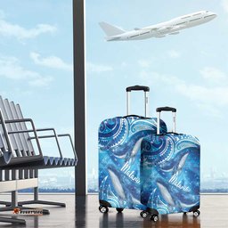 New Zealand Humpback Whale Matariki Luggage Cover Maori New Year Taniko Niho Taniwha LT14