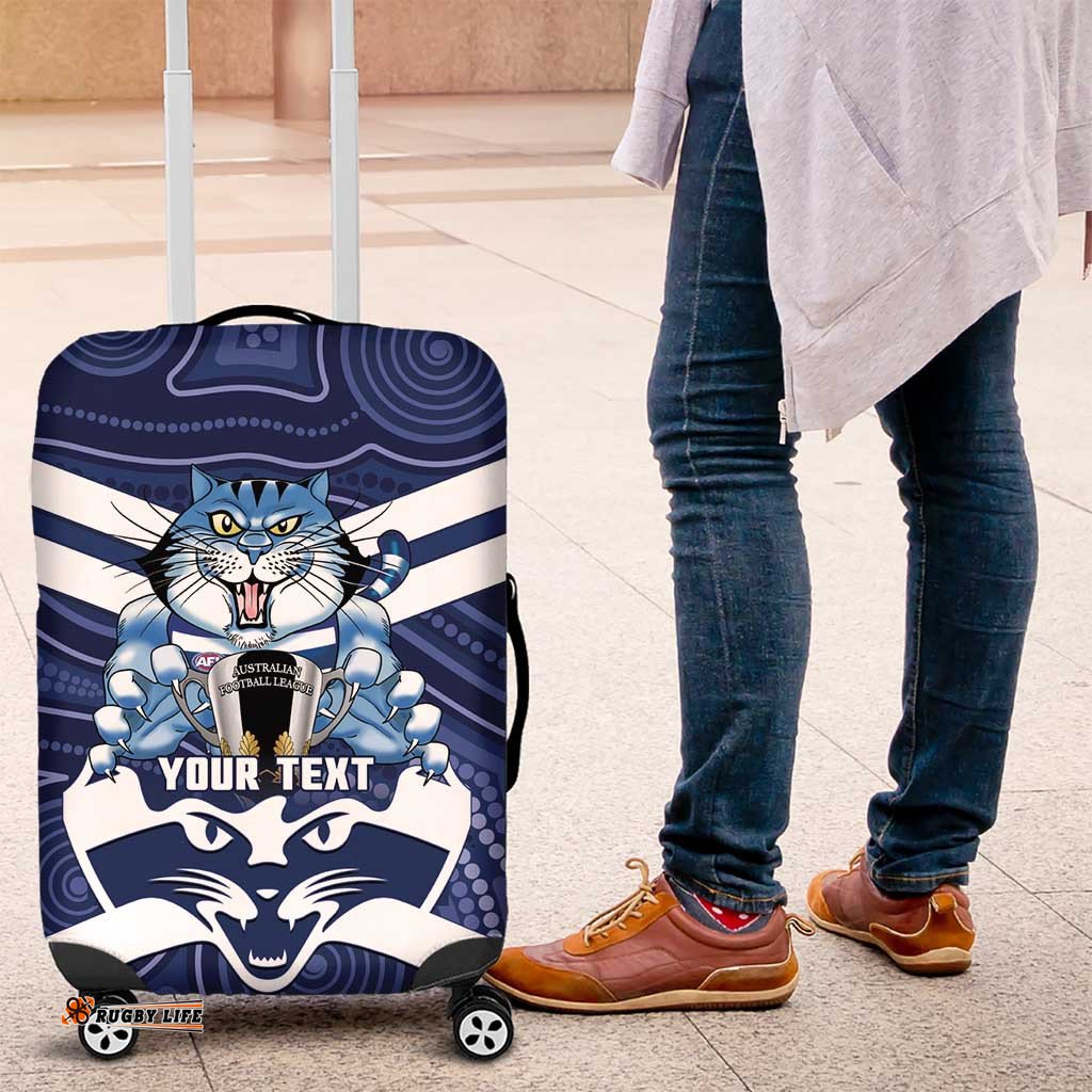 AFL Cats Football Personalised Luggage Cover Final Geelong Premiers Trophy Aboriginal LT14