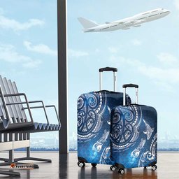 Matariki Galaxy Luggage Cover New Zealand Map Maori Pattern LT9