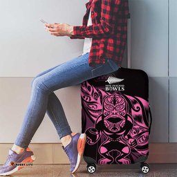 New Zealand Lawn Bowls Luggage Cover Pink Maori Warrior Tribal Silver Fern LT9