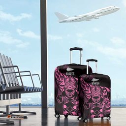 New Zealand Lawn Bowls Luggage Cover Pink Maori Warrior Tribal Silver Fern LT9
