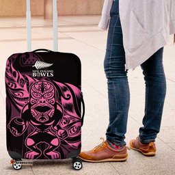 New Zealand Lawn Bowls Luggage Cover Pink Maori Warrior Tribal Silver Fern LT9