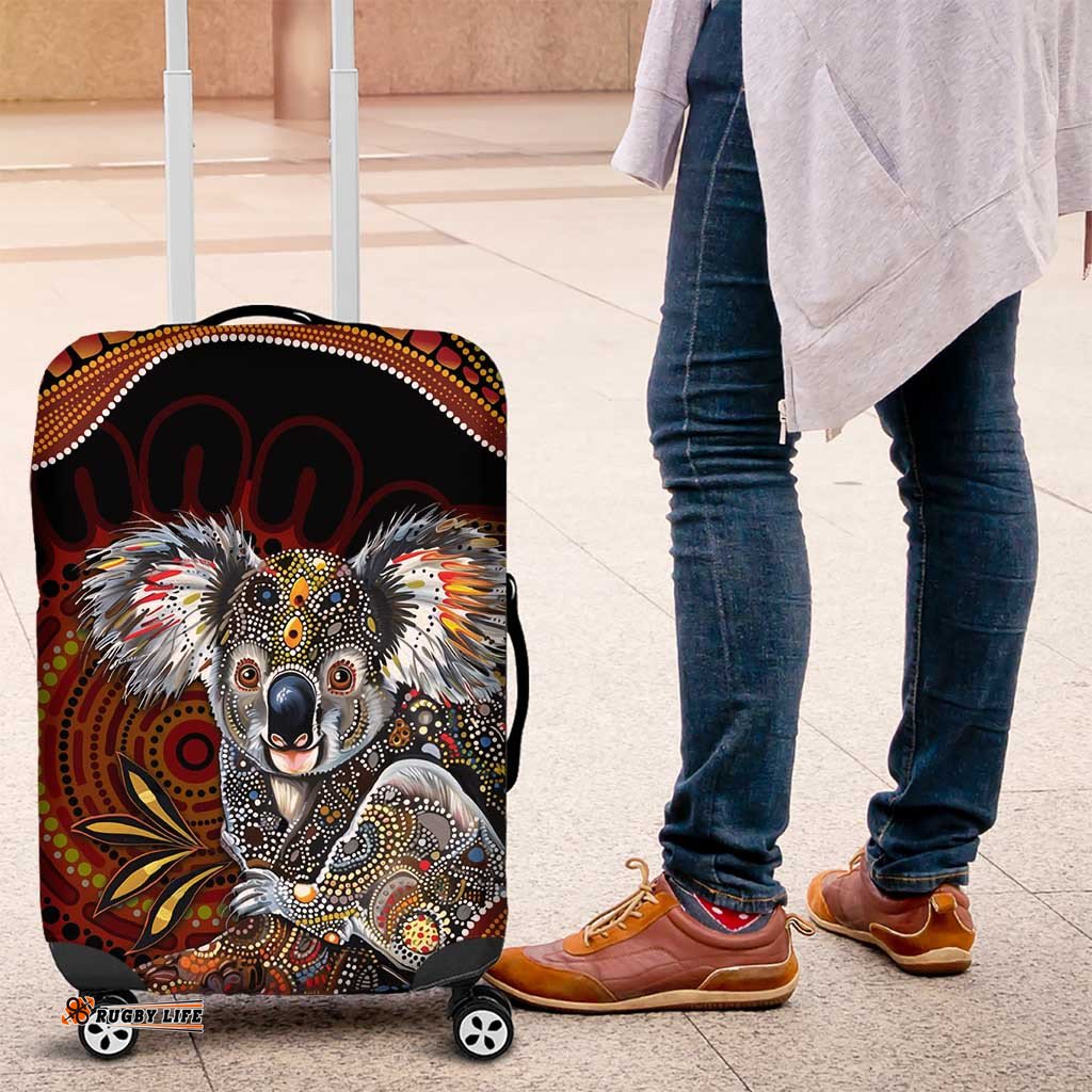 Indigenous Koala Australia Luggage Cover Australian Aboriginal Art Proud LT14