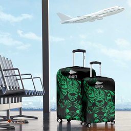 New Zealand Lawn Bowls Luggage Cover Green Maori Warrior Tribal Silver Fern LT9