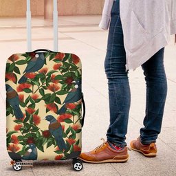 New Zealand Christmas Luggage Cover Romantic Tui Birds on Pohutukawa - Ivory LT7