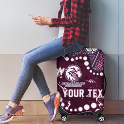 Personalized Manly Warringah Sea Eagles Luggage Cover Aboriginal Pattern with Graffiti Style Design TS04