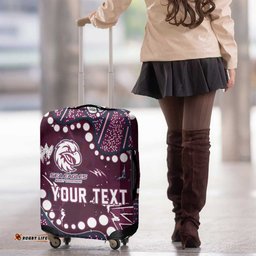 Personalized Manly Warringah Sea Eagles Luggage Cover Aboriginal Pattern with Graffiti Style Design TS04
