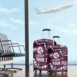 Personalized Manly Warringah Sea Eagles Luggage Cover Aboriginal Pattern with Graffiti Style Design TS04