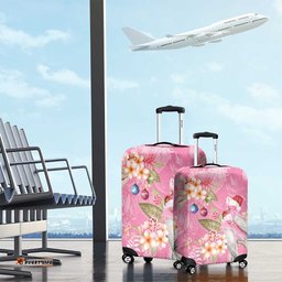Joyful Pink Cockatoo Luggage Cover Australia Christmas Vibes LT9