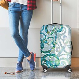 Paua Shell Maori Luggage Cover Koru Kowhaiwhai LT7