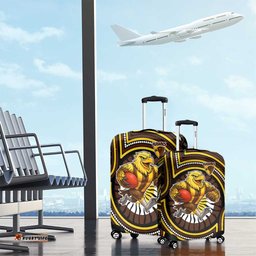Hawthorn Hawks Luggage Cover Indigenous Monochrome Dot Art Mascot Style TS04