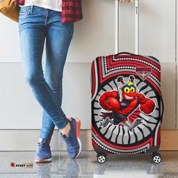 Essendon Football Club Luggage Cover Indigenous Monochrome Dot Art Mascot Style TS04