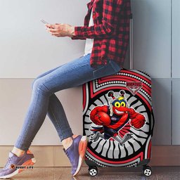 Essendon Football Club Luggage Cover Indigenous Monochrome Dot Art Mascot Style TS04