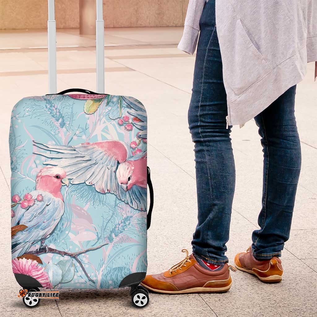 Galah Birds Australia Baby Blue & Pink Luggage Cover LT7