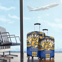 Personalized West Coast Eagles Luggage Cover Polynesian Tribal Pattern Heritage Football TS04