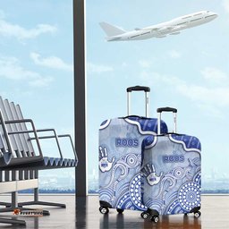 Roos Football Luggage Cover Aboriginal Dot Art Pattern DT05