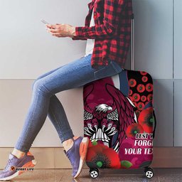 Manly Warringah Sea Eagles ANZAC Personalised Luggage Cover Lest We Forget Poppy Camo LT9