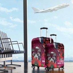 Manly Warringah Sea Eagles ANZAC Personalised Luggage Cover Lest We Forget Poppy Camo LT9