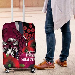 Manly Warringah Sea Eagles ANZAC Personalised Luggage Cover Lest We Forget Poppy Camo LT9