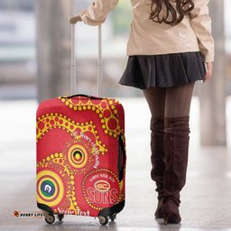 Suns NAIDOC Week 2026 Personalised Luggage Cover 50 Years of Deadly Aboriginal Art LT14